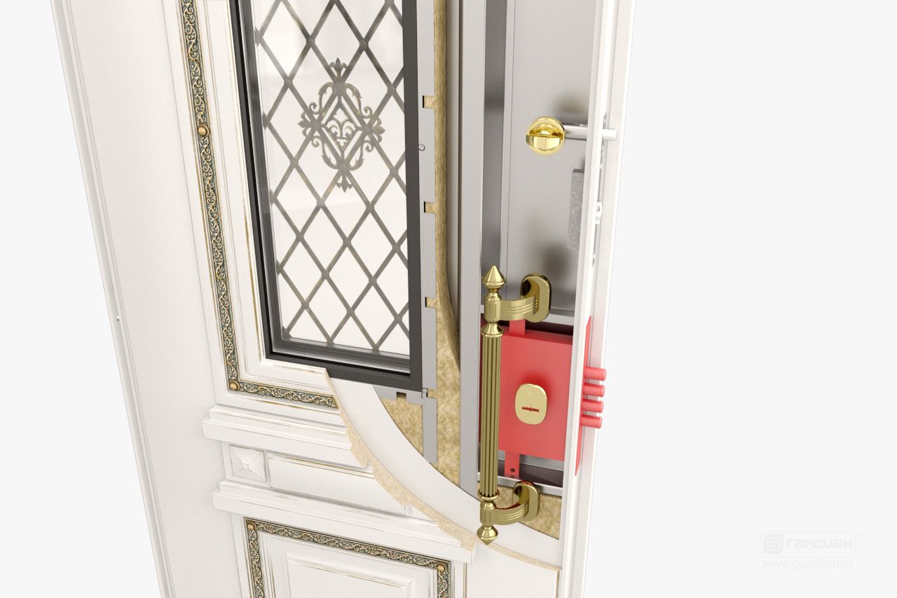 Стальная дверь Дворцовая Гардиан® – Замок 4 класса взломостойкости