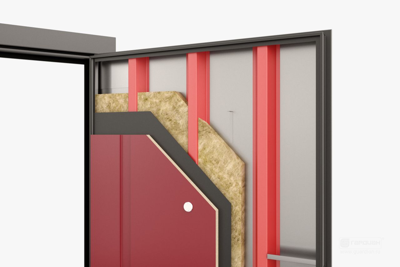 Стальная дверь ДС 2 Гардиан® – Вертикальные ребра жесткости
