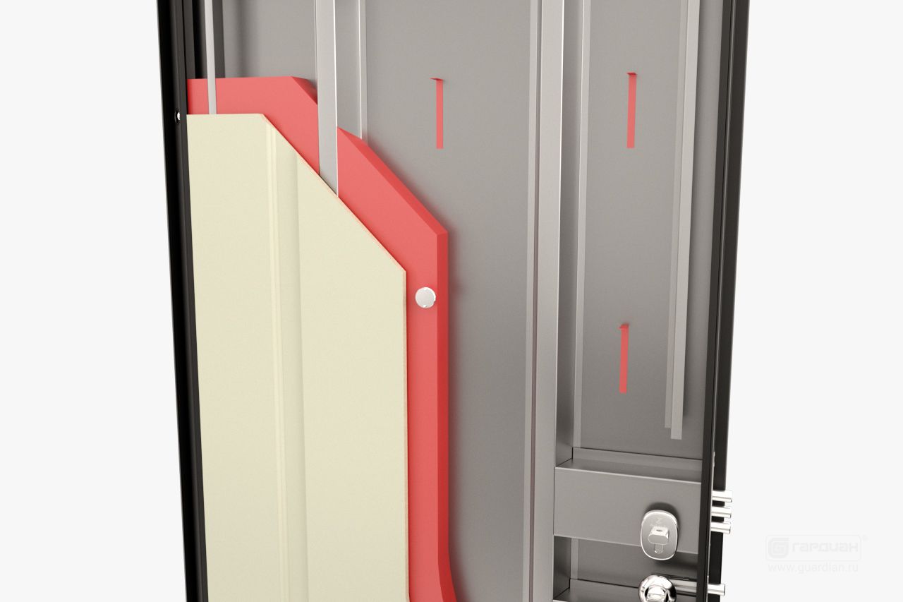 Стальная дверь ДФ Гардиан® – Тепло- и звукоизоляционный материал