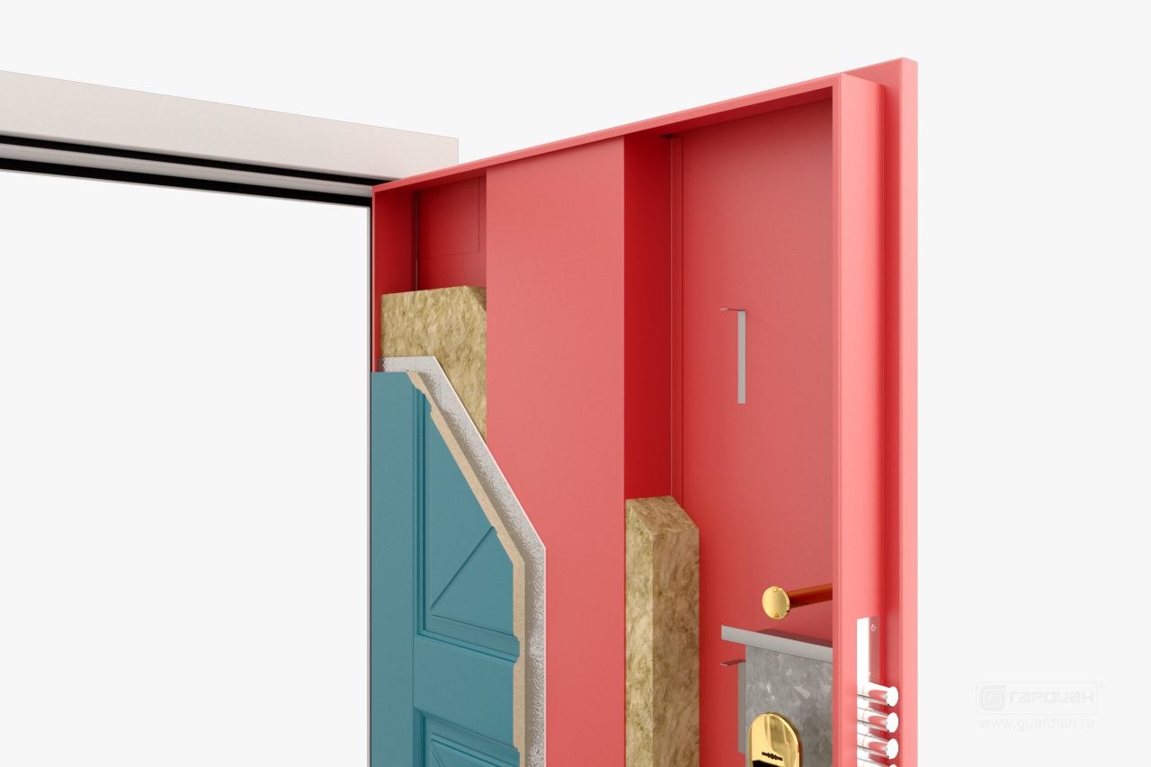 Стальная дверь Simple 90 Гардиан® – Цельногнутое полотно двери