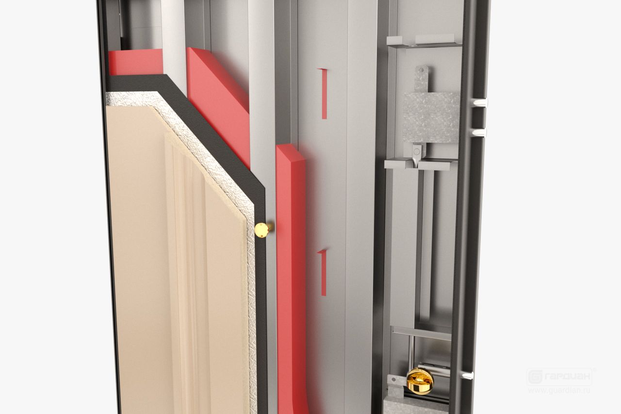 Стальная дверь Experience 90 Гардиан® – Тепло- и звукоизоляционный материал