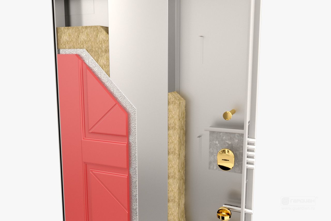 Стальная дверь Simple 90 Гардиан® – Дополнительная теплоизоляция