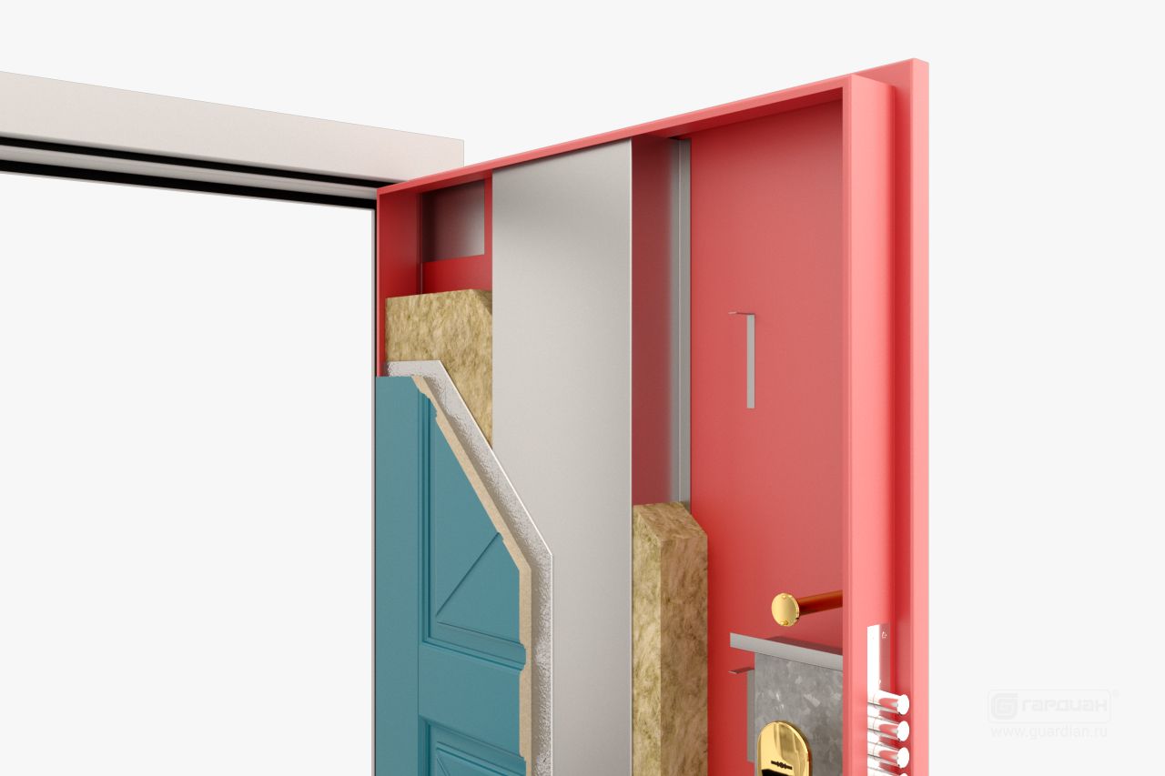 Стальная дверь Simple 90 Гардиан® – Цельногнутое дверное полотно