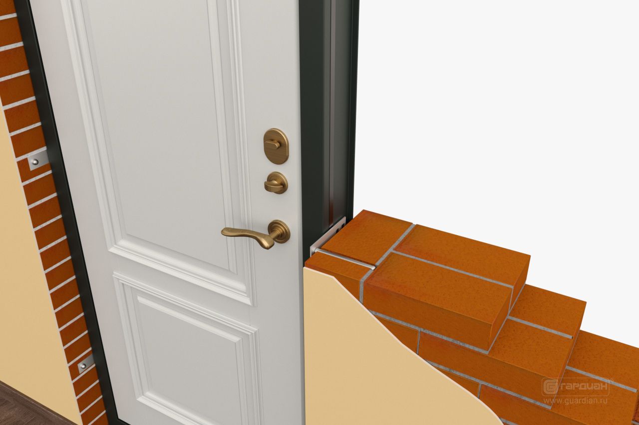 Стальная дверь ДС 10 Гардиан® – Установка в дверной проем с заглублением