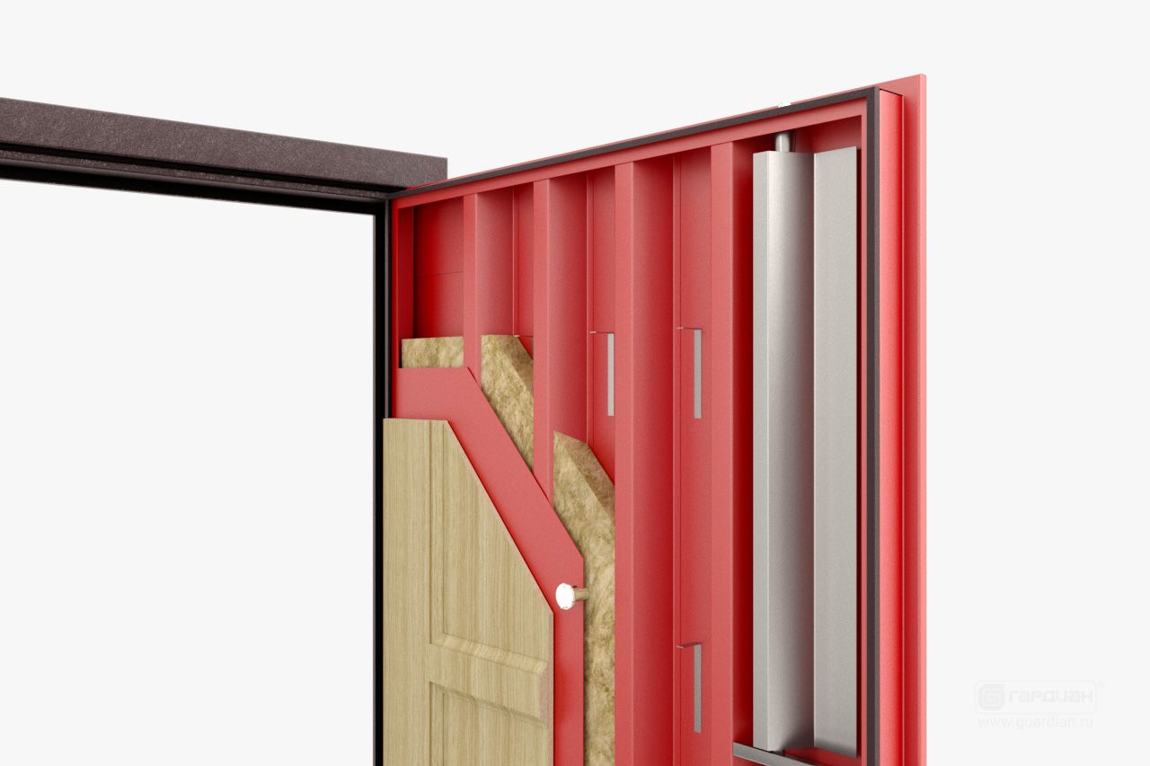 Стальная дверь ДС 3У Гардиан® – Цельногнутое полотно двери