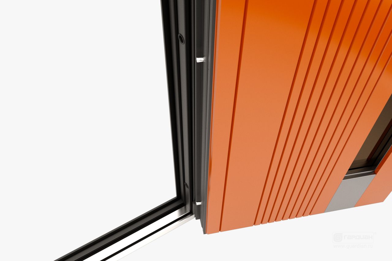 Стальная дверь Thermo 100 Гардиан® – Хромированные фиксаторы (статические ригели)