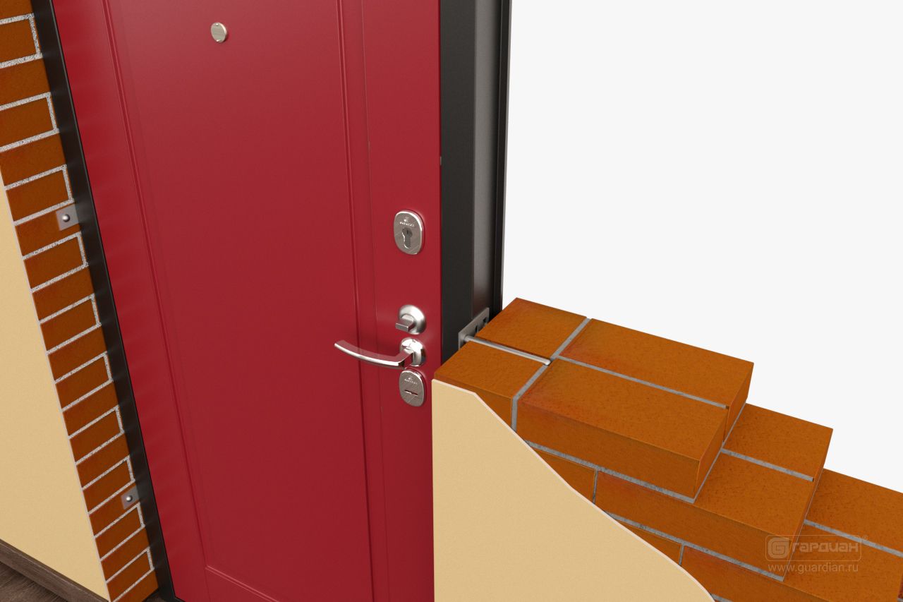 Стальная дверь ДС 2 Гардиан® – Установка в дверной проем с заглублением