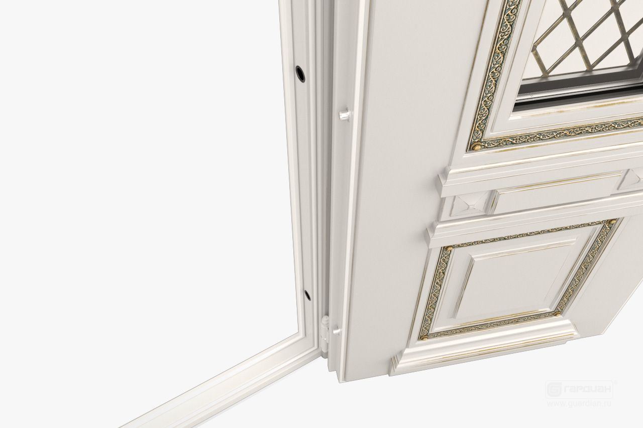 Стальная дверь Дворцовая Гардиан® – Хромированные фиксаторы (статические ригели)