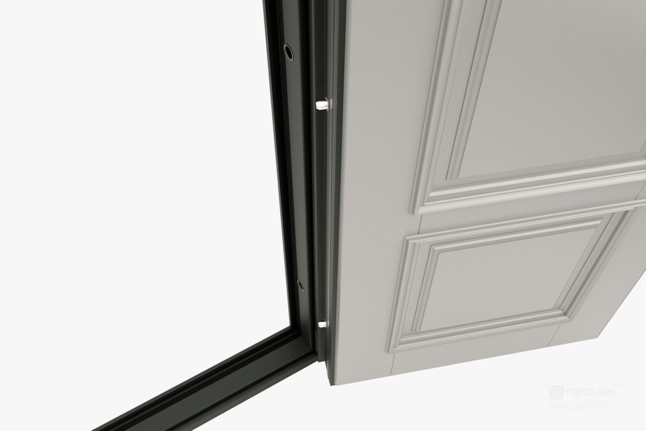 Стальная дверь ДС 10 Гардиан® – Хромированные фиксаторы (статические ригели)