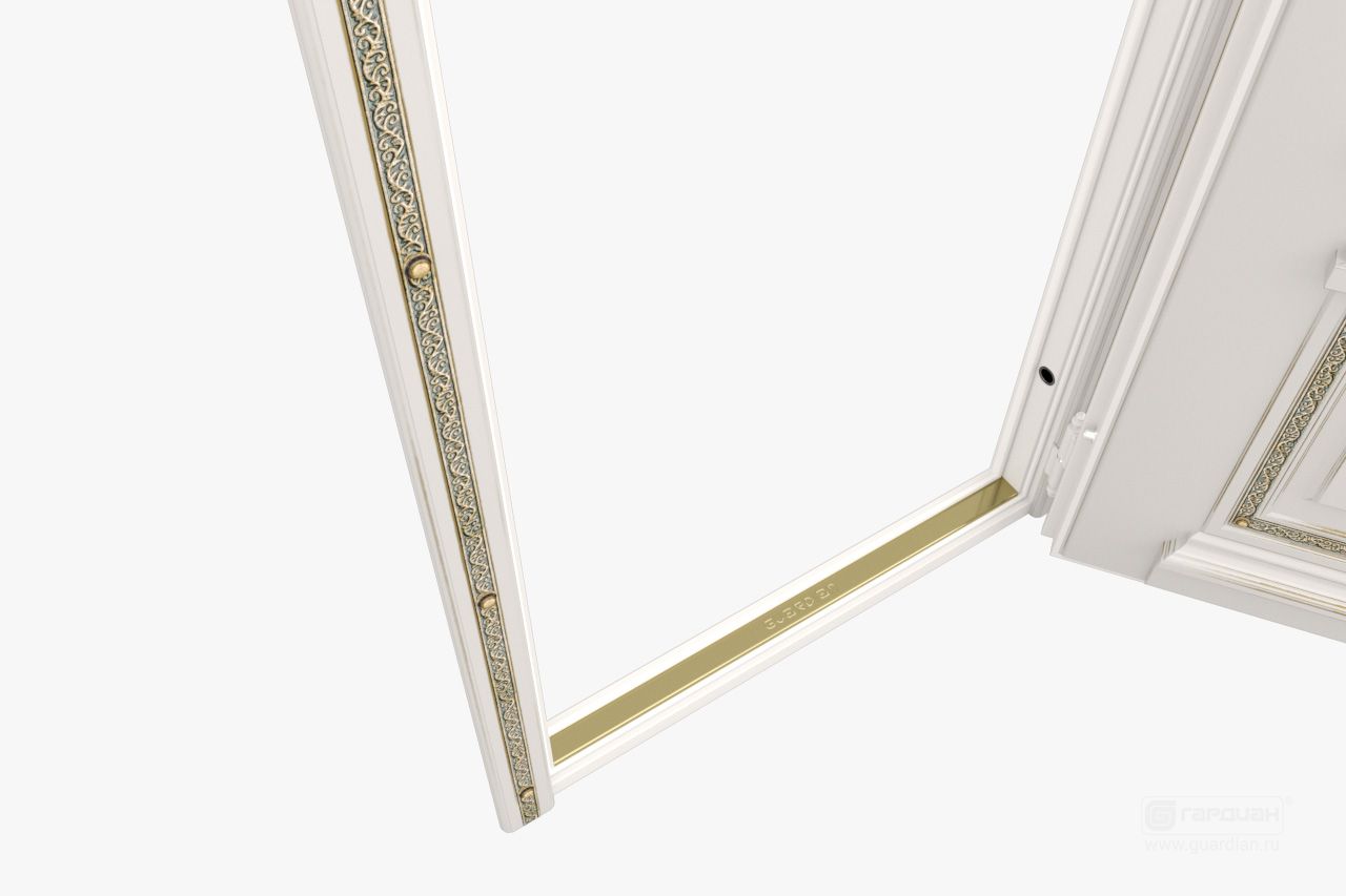 Стальная дверь Дворцовая Гардиан® – Порог с логотипом «Гардиан»