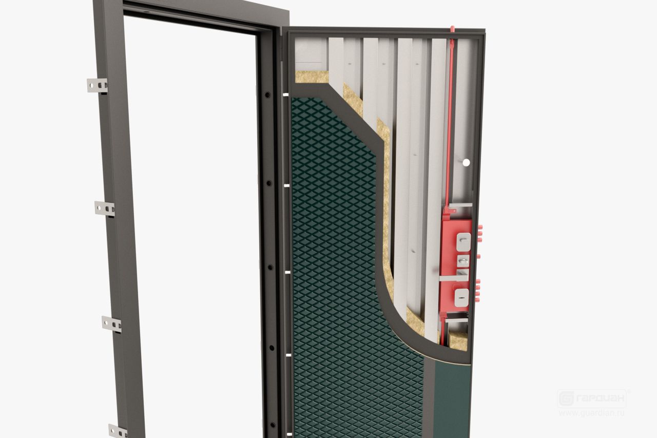 Стальная дверь ДС 9У Гардиан® – Система запирания на три стороны