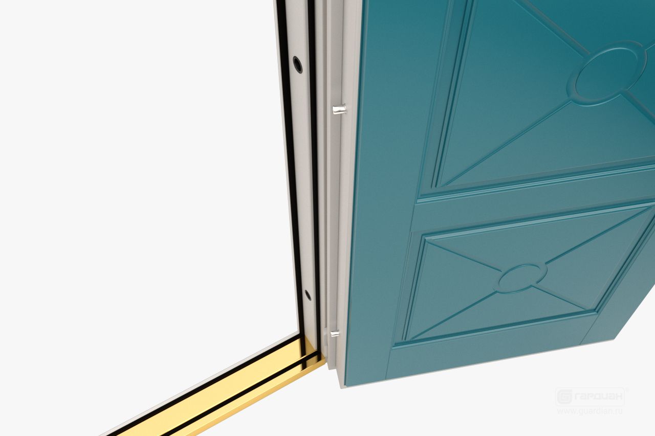 Стальная дверь Simple 90 Гардиан® – Хромированные фиксаторы (статические ригели)