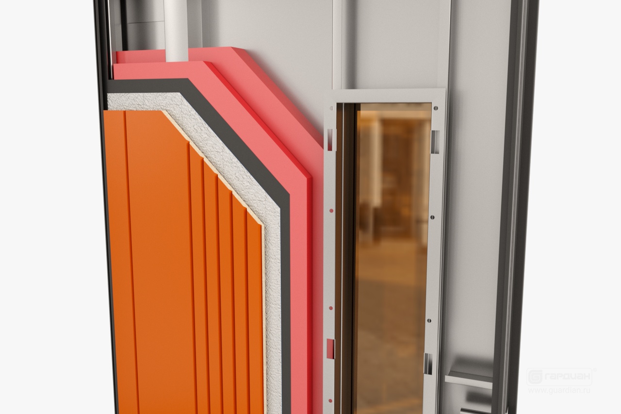 Стальная дверь Thermo 100 Гардиан® – Тепло- и звукоизоляционный материал