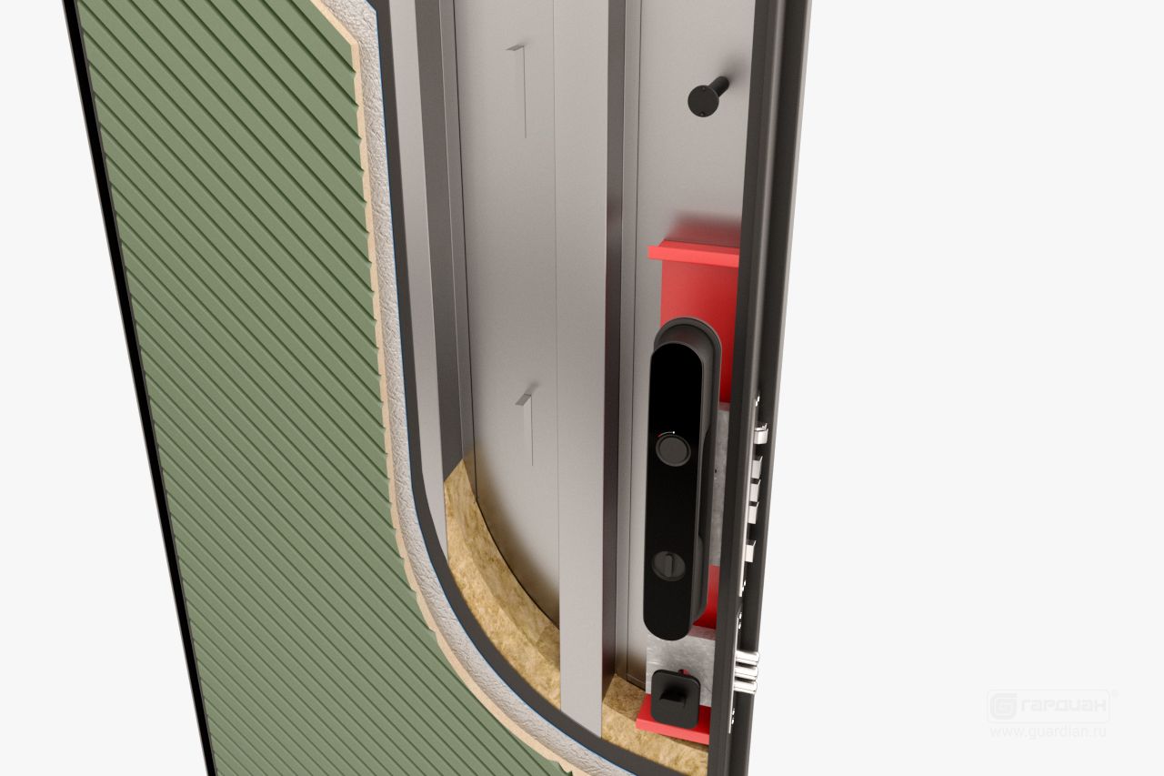 Стальная дверь Smart 70 Гардиан® – Замковый карман