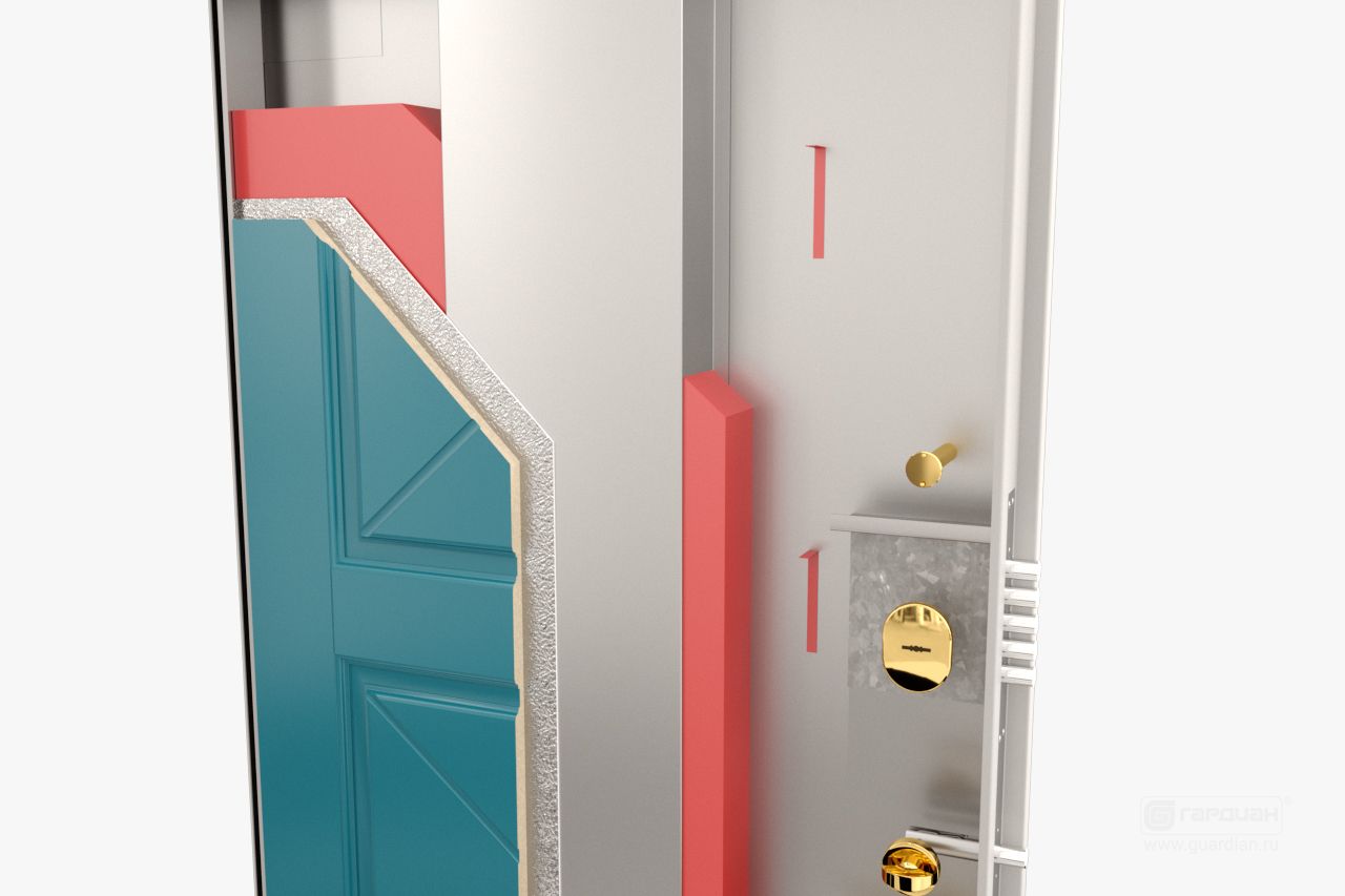 Стальная дверь Simple 90 Гардиан® – Тепло- и звукоизоляционный материал