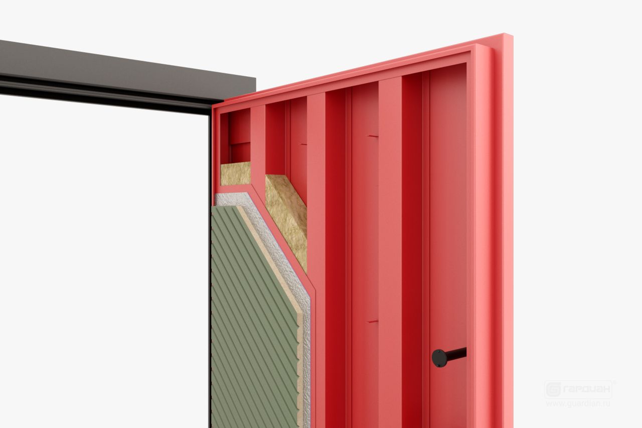 Стальная дверь Smart 70 Гардиан® – Цельногнутое полотно двери